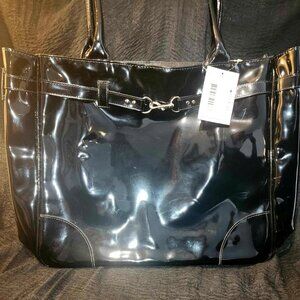 Shiny Vinyl Macy's Tote NWT